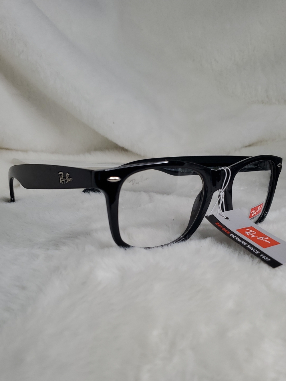 Ray-Ban Black Wayfarer Clear Lens Glasses